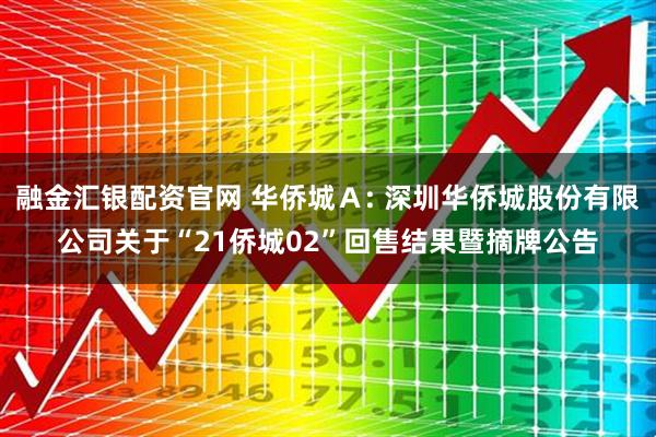 融金汇银配资官网 华侨城Ａ: 深圳华侨城股份有限公司关于“21侨城02”回售结果暨摘牌公告